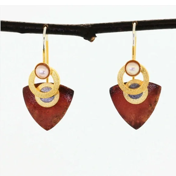 KEITH LEWIS STUDIO Tiny French Loops earrings 18k gold - Picture 1 of 4